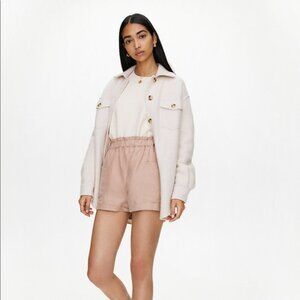 Wilfred Free Jessica Shorts w Pockets Lightweight Lyocell Concrete Tan Pullon XS